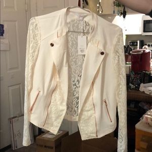 Ivory Lace/Jean Jacket